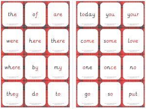 Year 1 Common Exception Word Flashcards (smaller)